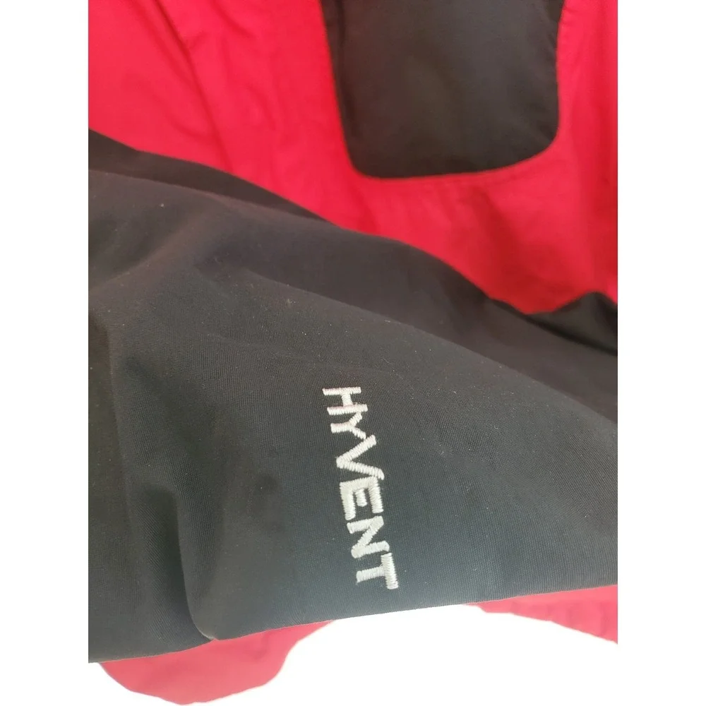 The‎ North Face HyVent Shell Jacket Red Black Hooded Mens XL Coat